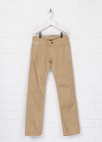 Темно-бежевые демисезонные со средней талией джинсы Guess