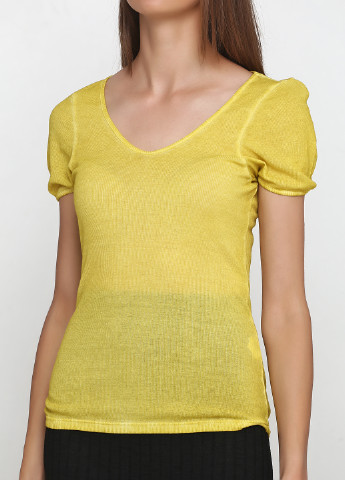 Желтая летняя футболка Huit Six Sept