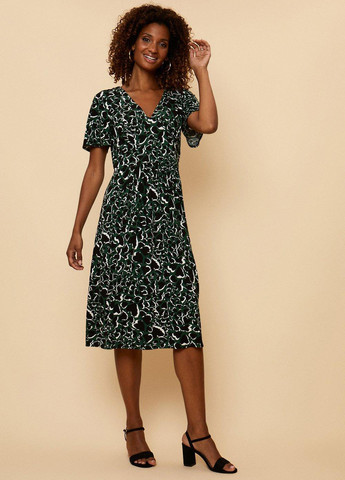 Зеленое кэжуал платье а-силуэт Wallis сердечки