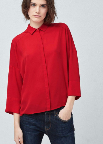 Красная демисезонная блуза Mango