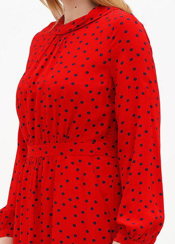 Красное кэжуал платье Boden в горошек