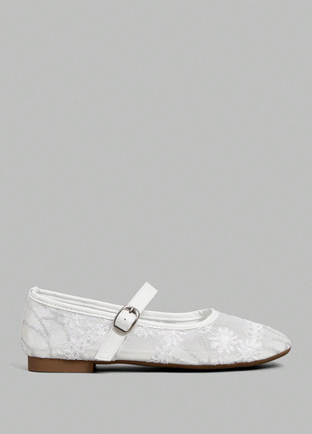 SHEIN Туфлі мері джейн білий з поліуретан, китай — літо (366091137)