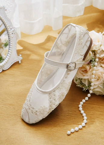 SHEIN Туфлі мері джейн білий з поліуретан, китай — літо (366091137)