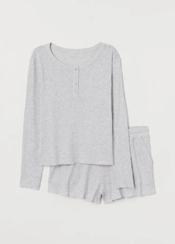 Светло-серая всесезон пижама H&M