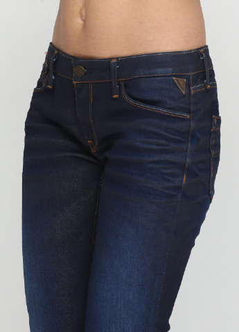 Темно-синие демисезонные зауженные джинсы Replay