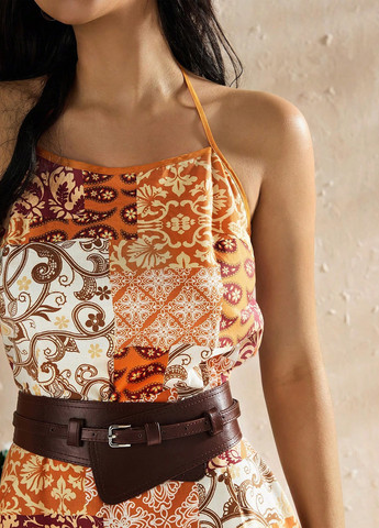 Комбінована кежуал сукня з відкритою спиною SHEIN з квітковим принтом