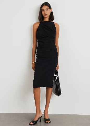 Черное кэжуал платье футляр Gina Tricot однотонное