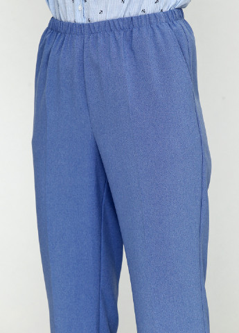 Голубые кэжуал демисезонные брюки BRANDTEX CLASSIC
