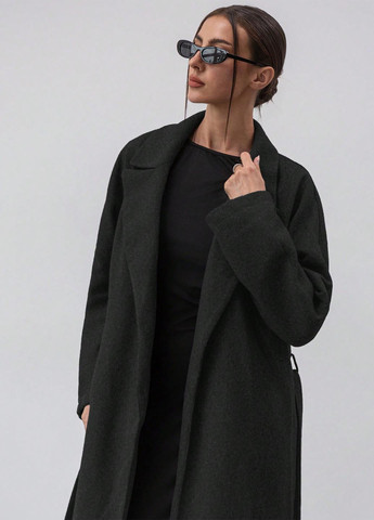 Черное демисезонное Пальто SHEIN