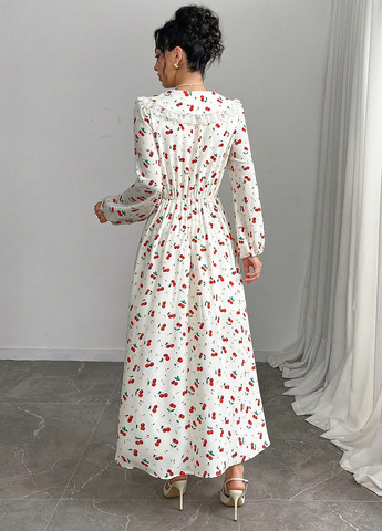 Молочна кежуал, святковий сукня кльош SHEIN з малюнком