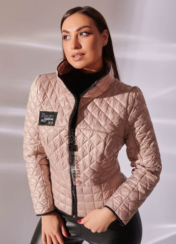 Розово-коричневая демисезонная куртка LibeAmore
