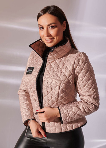Розово-коричневая демисезонная куртка LibeAmore