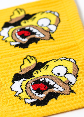 Шкарпетки Сімпсони. Гомер 222-91 Crazy Llama`s жовті повсякденні