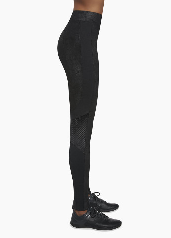 Черно-белые демисезонные женские спортивные леггинсы для фитнеса (7015) l l Bas Bleu