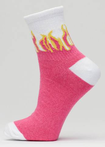 Носки Пламя розовое Rock'n'socks розовые повседневные
