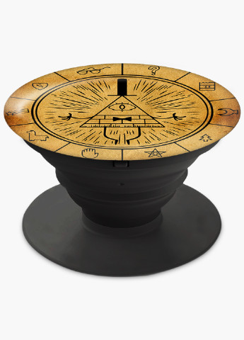 Попсокет (Popsockets) держатель для смартфона Билл Шифр Гравити Фолз (Bill Cipher Gravity Falls) (8754-2627) Черный MobiPrint (216836527)