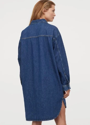 Синее кэжуал платье H&M