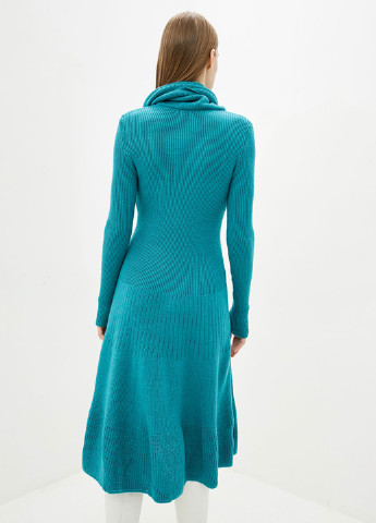 Бирюзовое кэжуал платье платье-свитер Sewel однотонное