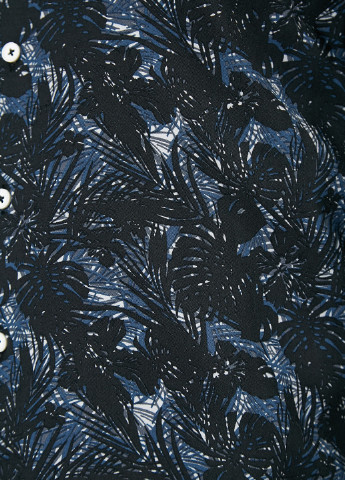 Сорочка KOTON малюнок темно-синя кежуал віскоза