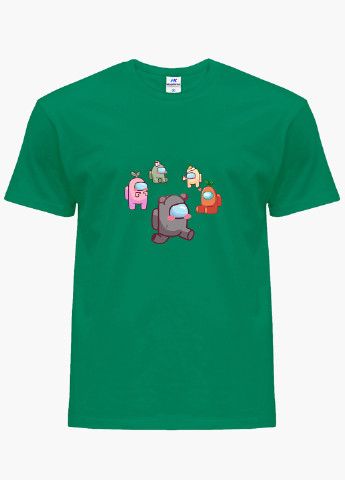 Зелена демісезонна футболка дитяча амонг ас (among us) (9224-2407) MobiPrint