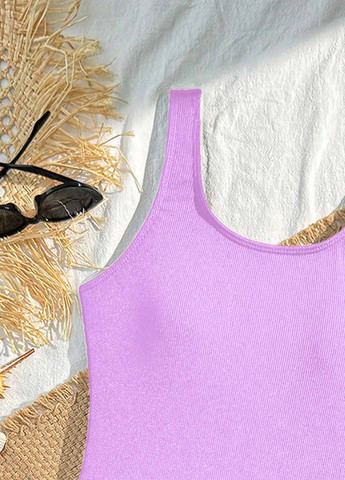 Лиловый летний комплект (купальник, шорты) SHEIN