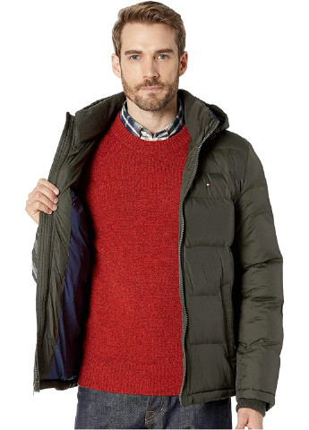 Оливковая (хаки) демисезонная куртка Tommy Hilfiger