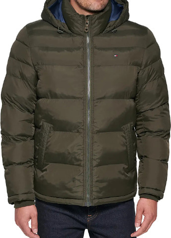 Оливковая (хаки) демисезонная куртка Tommy Hilfiger