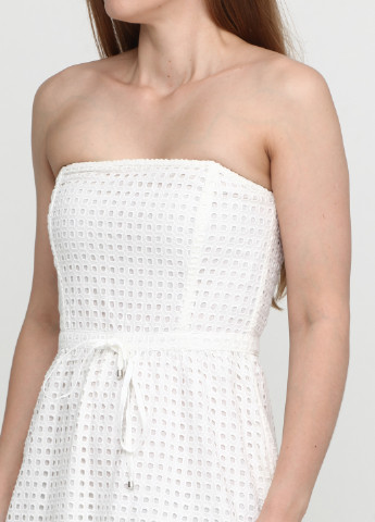 Молочна кежуал сукня з відкритими плечима H&M однотонна