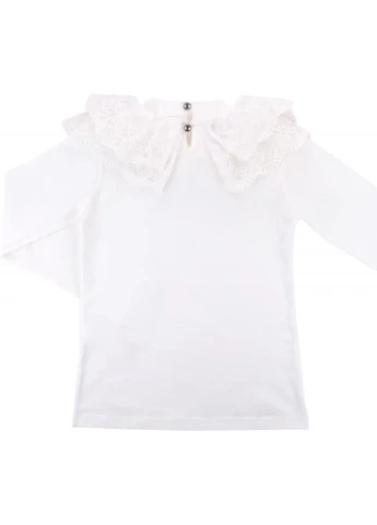 Кофта с оборкой из кружев (9285-128G-beige) Breeze (202365173)