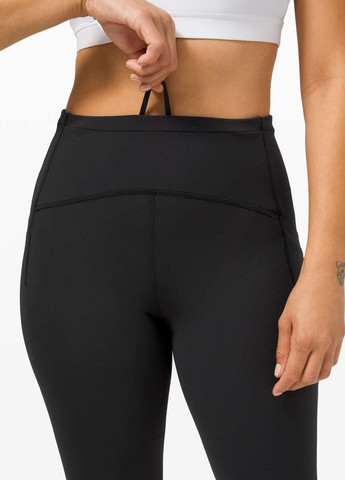 Черные демисезонные леггинсы Lululemon Athletica