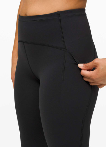 Черные демисезонные леггинсы Lululemon Athletica