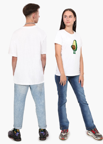 Біла демісезон футболка жіноча авокадо (avocado) білий (8976-2032) xxl MobiPrint