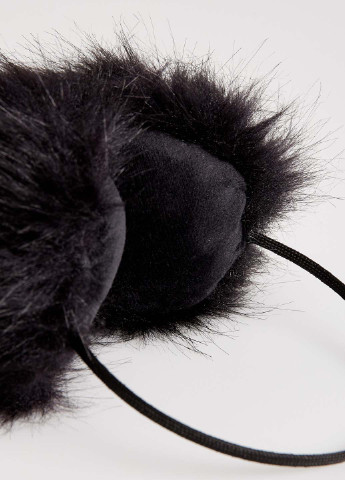 Навушники Sinsay однотонні чорні кежуали штучне хутро