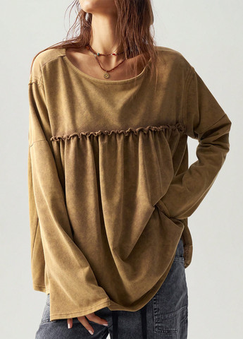 Горчичный демисезонный джемпер джемпер SHEIN