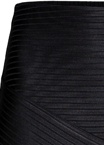 Черная кэжуал фактурная юбка H&M