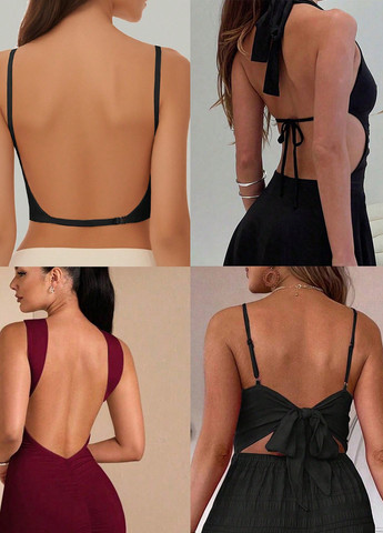 Комбинированный бесшовный бюстгальтер (2 шт.) SHEIN без косточек полиамид