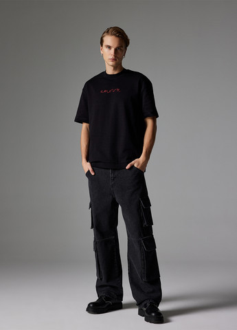 Черная футболка KOTON