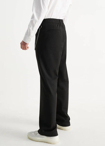 Черные кэжуал демисезонные прямые брюки C&A