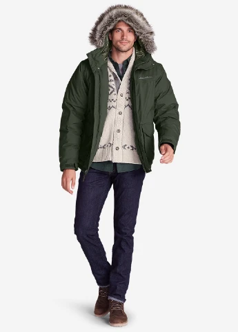 Темно-зелена демісезонна куртка Eddie Bauer