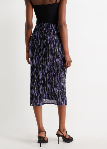 Фиолетовая кэжуал леопардовая юбка C&A