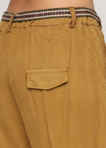 Горчичные кэжуал демисезонные брюки Made in Italy