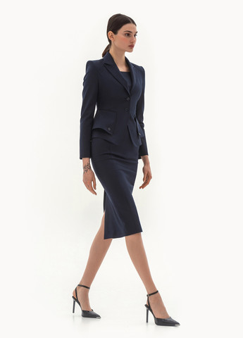 Синий женский жакет BGL однотонный - демисезонный