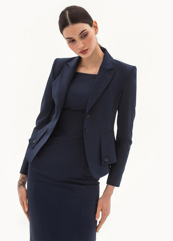 Синий женский жакет BGL однотонный - демисезонный