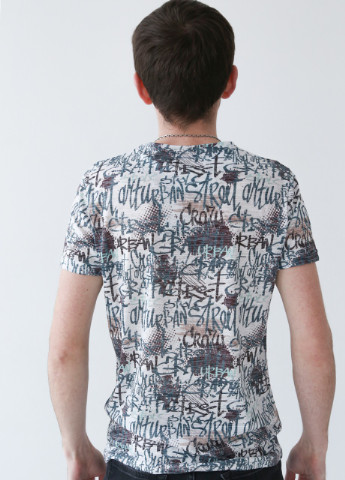 Біла футболка чоловіча біла тонка з написами Jean Piere