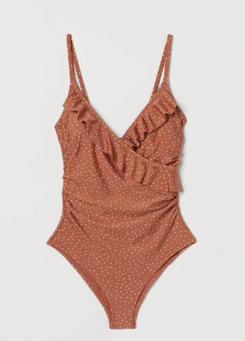 Терракотовый летний купальник H&M