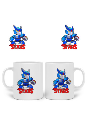 Кружка Ворон Меха Бравл Старс (Crow Mech Brawl Stars) 330 мл горнятко керамічне (20259-1008) MobiPrint (219778113)