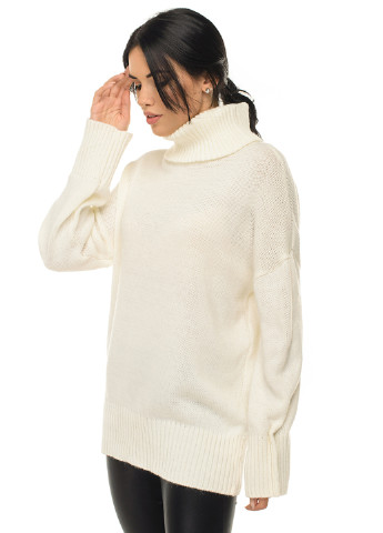 Молочный демисезонный свободный женский свитер SVTR
