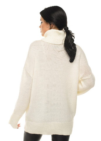 Молочний демісезонний вільний жіночий светр SVTR