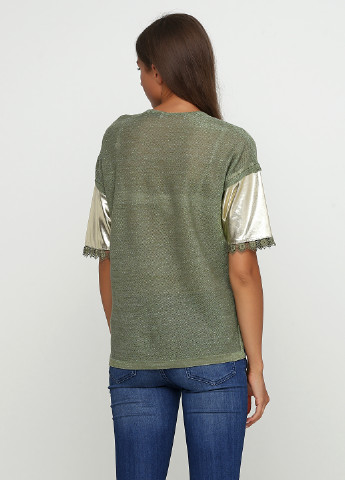 Темно-зеленая демисезонная блуза Sassofono
