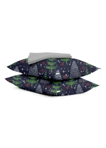 Підлітковий комплект RANFORS GREY WINTER WOOD NIGHT (підковдра 160х220 см, простирадло 155х240 см, наволочка 50х70 см) Cosas (251413601)